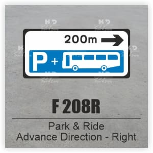 F208R - Park & Ride Advance Direction - Right