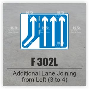 F302L - Additional Lane Joining from Left (3 to 4)