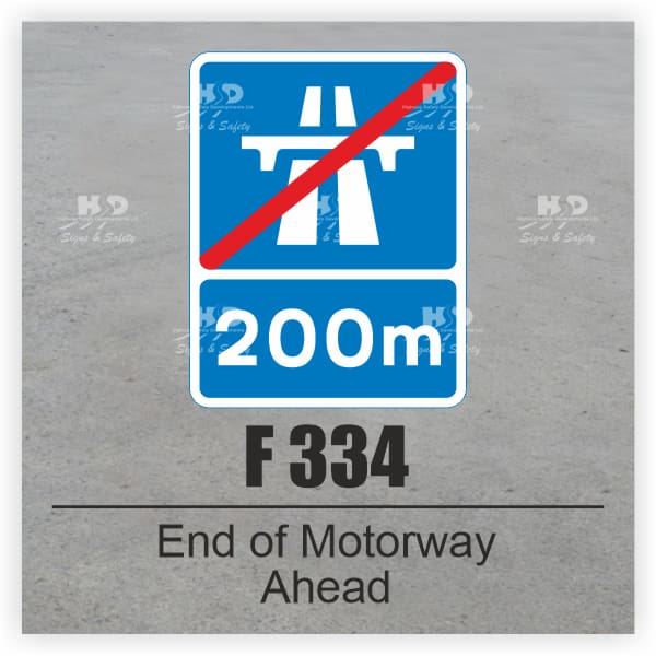 F334 - End of Motorway Ahead