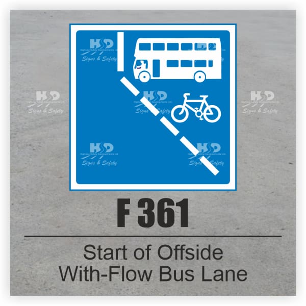 F361 - Start of Nearside With-Flow Bus Lane