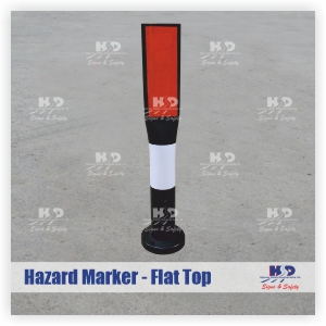 Hazard Marker - Impact Resistant Flat Top Bolt-down
