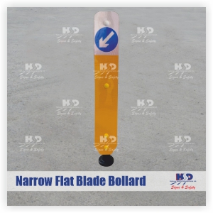 Island Bollard Narrow Flat Blade