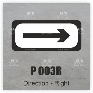 P003R - Supplementary Plate - Direction Right