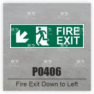 P0406 - Fire Exit Down to Left