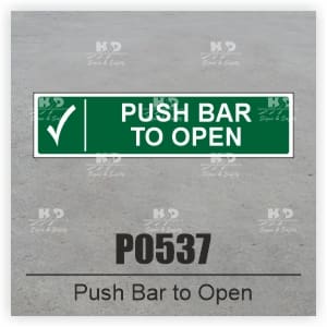 P0537 - Push Bar to Open