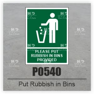 P0540 - Please Put Rubbish in Bins Provided