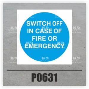 P0631 - Switch Off In Case Of Fire Or Emergency