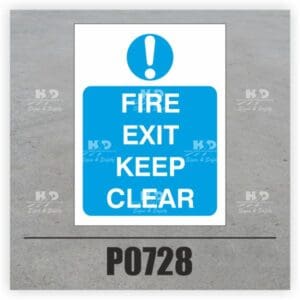 P0728 - Fire Exit Keep Clear
