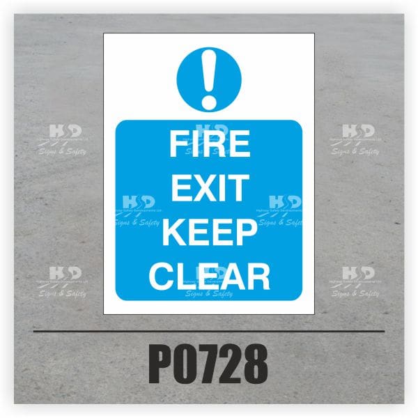 P0728 - Fire Exit Keep Clear