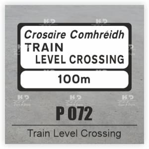 P072 - Supplementary Plate - Train Level Crossing
