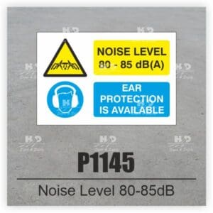 P1145 - Noise Level 80-85dB Ear Protection is Available