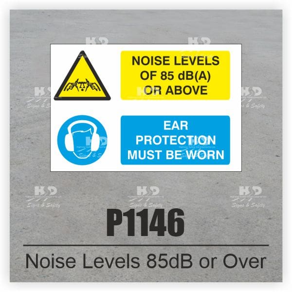 P1146 - Noise Level 85dB or Over Ear Protection Must Be Worn