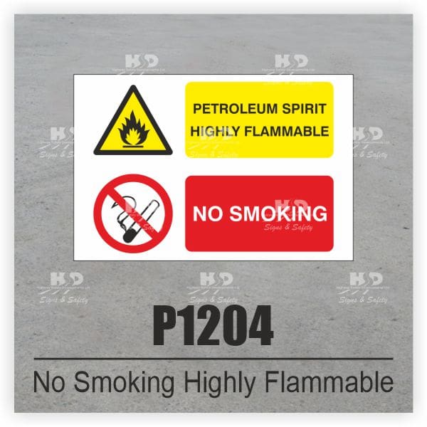 P1204 - No Smoking Highly Flammble