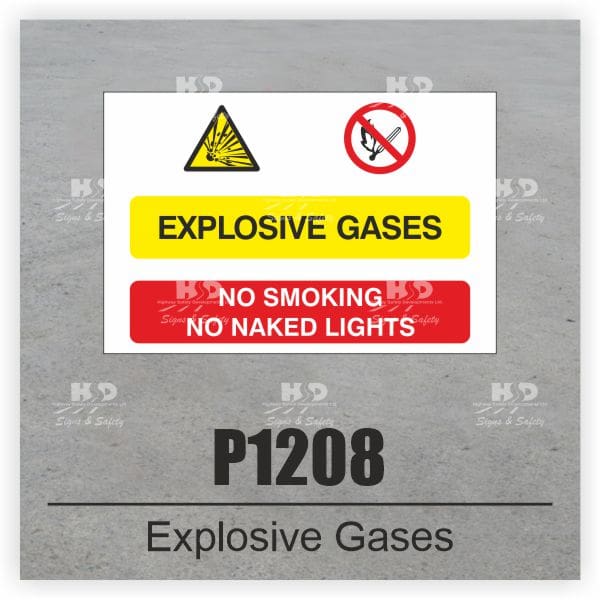 P1208 - Explosive Gases No Smoking No Naked Lights