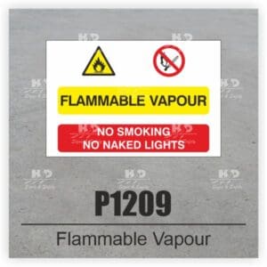 P1209 - Flammable Vapour No Smoking No Naked Lights