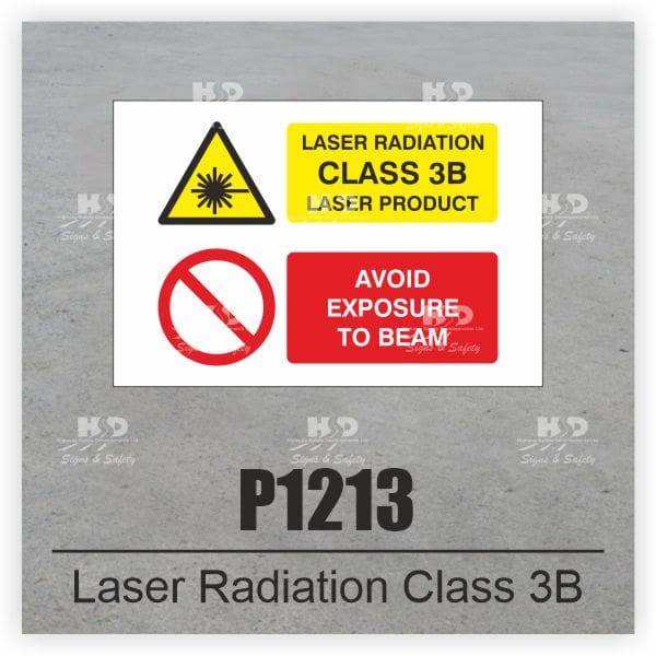P1213 - Laser Radiation Class 3B Laser Product Avoid Exposure to Beam