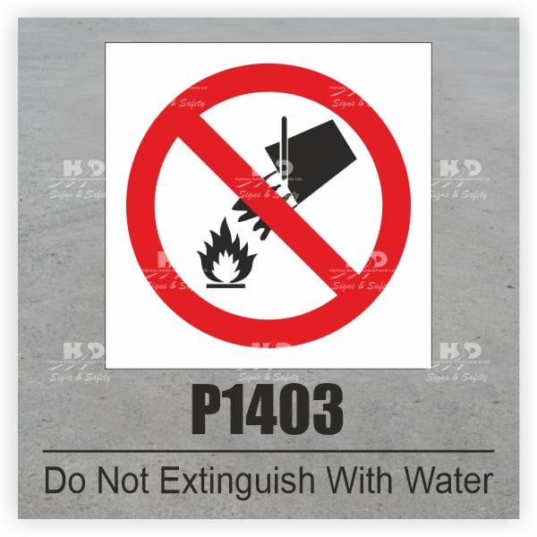 P1403 - Do Not Extinguish With Water