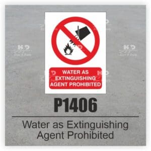 P1406 - Water As Extinguishing Agent Prohibited