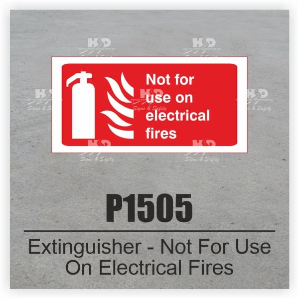 P1505 - Extinguisher Nor For Use On Electrical Fires