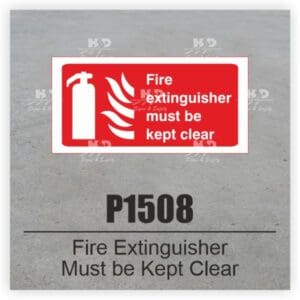 P1508 - Fire Extinguisher Must Be Kept Clear