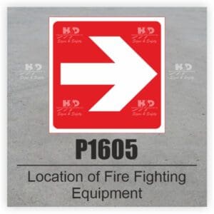 P1605 - Location Of Fire Fighting Equipment