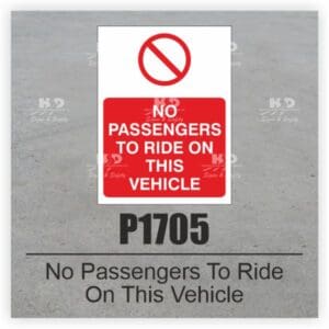 P1705 - No Passengers To Ride On This Vehicle