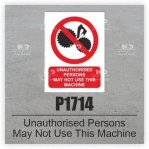 P1714 - Unauthorised Persons May Not Use This Machine