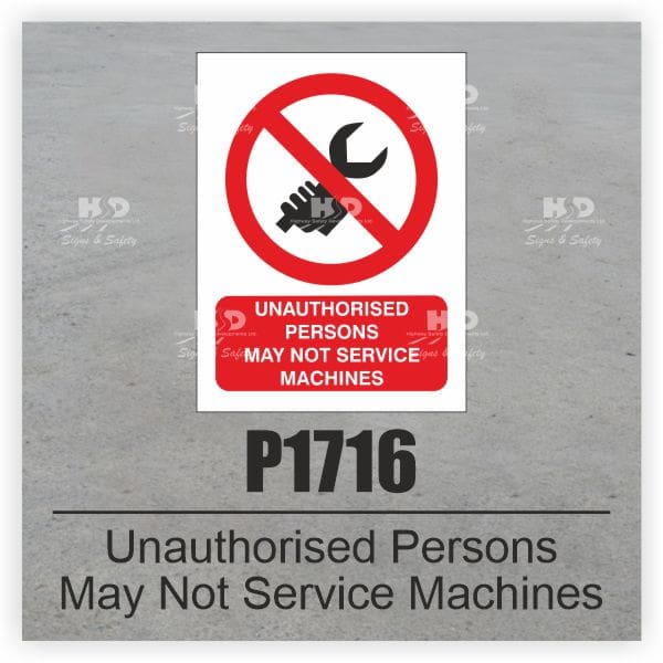 P1716 - Unauthorised Persons May Not Service Machines