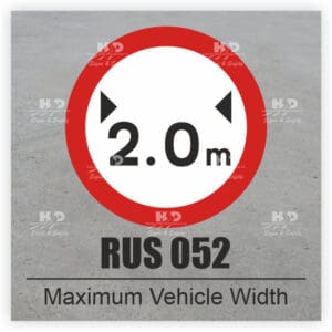 RUS052 - Maximum Vehicle Width