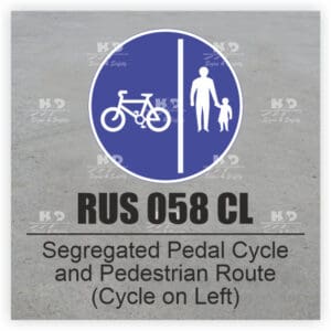 RUS058CL - Segregated Shared Route for Cyclists and Pedestrians - Left