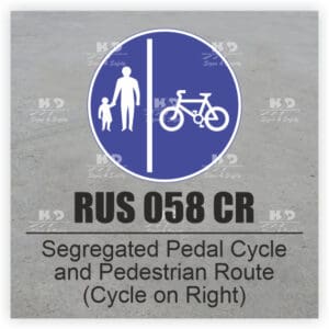RUS058CR - Segregated Shared Route for Cyclists and Pedestrians - Right