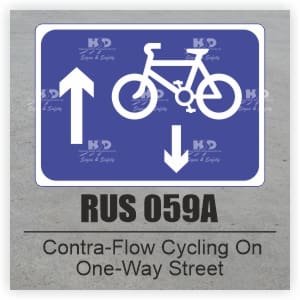 RUS059A - Contra-Flow Cycling On One-Way Street