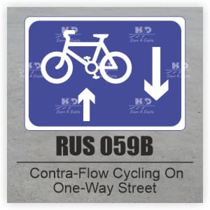 RUS059B - Contra-Flow Cycling On One-Way Street
