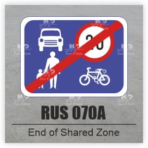RUS070A - End of Shared Zone