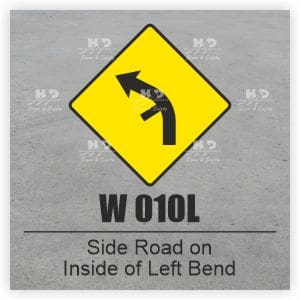 W010L - Side Road on Inside of Bend - Left