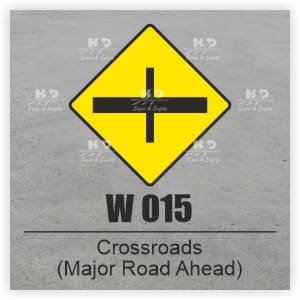 W015 - Crossroads (Major Road) Ahead