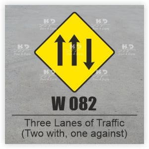 W082 - Three Lanes of Traffic (Two With, One Against)