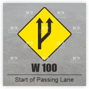 W100 - Start of Passing Lane