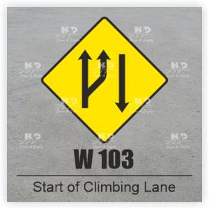 W103 - Start of Climbing Lane