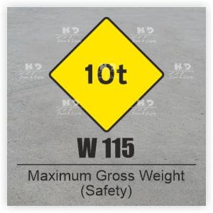 W115 - Maximum Gross Weight (Safety)