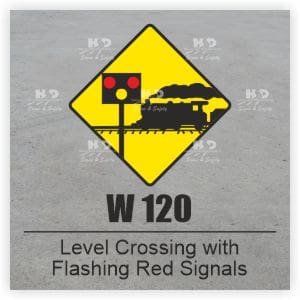 W120 - Level Crossing with Flashing Red Signals