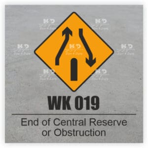 WK019 - End of Central Reserve or Obstruction