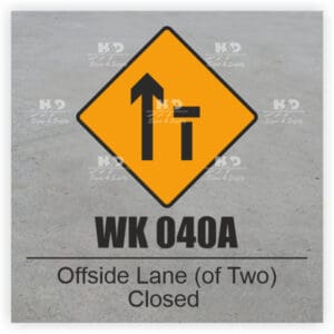 WK040A - Lane 2 of 2 Closed