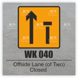 WK040 - Lane 2 of 2 Closed