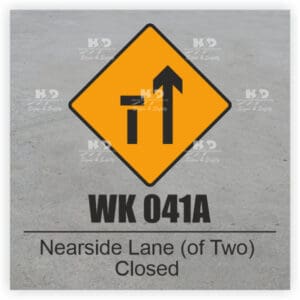 WK041A - Lane 1 of 2 Closed