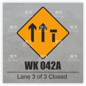 WK042A - Lane 3 of 3 Closed