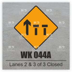 WK044A - Lanes 2 & 3 of 3 Closed