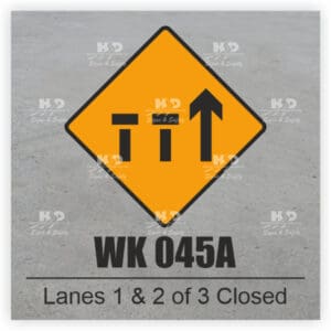 WK045A - Lanes 1 & 2 of 3 Closed