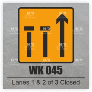 WK045 - Lanes 1 & 2 of 3 Closed