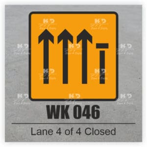 WK046 - Lane 4 of 4 Closed